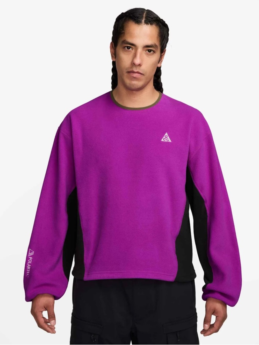 NWT Men's Nike ACG "Wolf Tree' Fleece Crewneck Sweatshirt (Large) - Picture 2 of 9